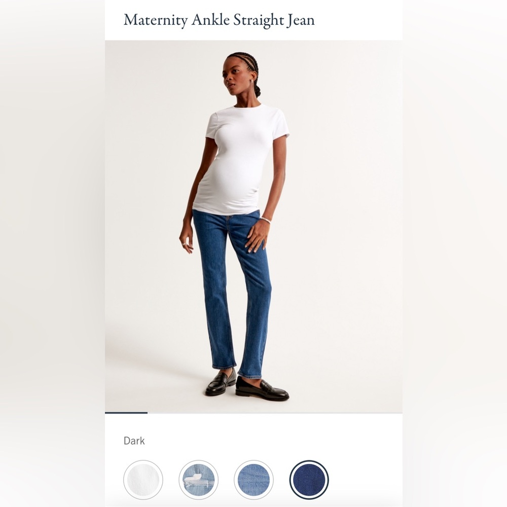 Abercrombie maternity ankle straight jean